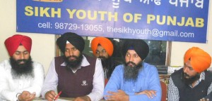 Sikh Youth of Punjab leaders addressing a press conference