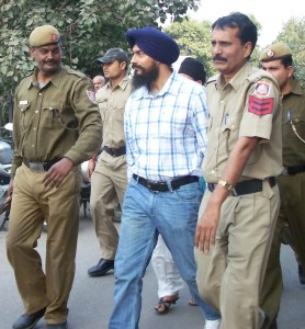 Bhai Jagtar Singh Hawara being presented before a Delhi Court