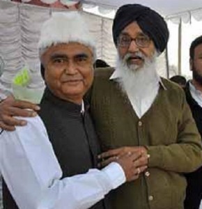 Izhar Alam (L) and Parkash Singh Badal (R)