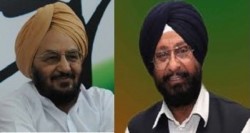 Congress MLA Laal Singh (L) and AAP candidate from Patiala Harjit Singh Adaltiwala (R) [File Photo]