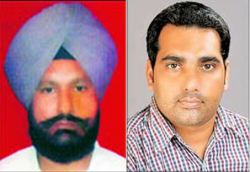 Deceased ASI Ravinder Pal Singh (L) and accused Badal Dal leader Ranjit Rana (R) [File Photos]