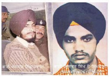 Bhai Jagtar Singh Hawara (L) and Shaheed Dilawar Singh (R) [File Photos]