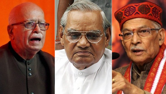 Lal Krishan Advani (L), Atal Bihari Vajpayee (C) and Murlimanohar Joshi (R) - [File Photo]