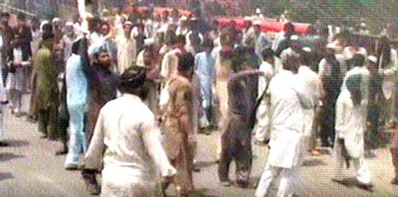 Screenshot of protests by Sikhs in Pakistan after killing of a Sikh [File Photo]