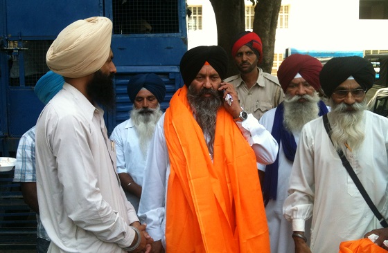 Bhai Kulvir Singh after being acquitted by a trial court in Jalandhar.