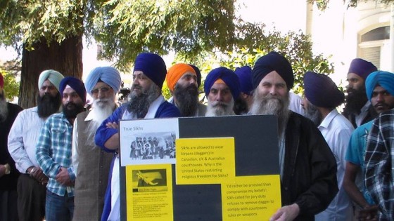 Request for change in safety regulations arbitrarily discriminating against followers of the Sikh faith with kirpans