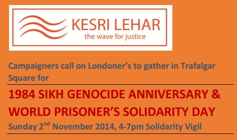 Campaigners to hold rally at Trafalgar Square on 30th anniversary of the Sikh Genocide 1984