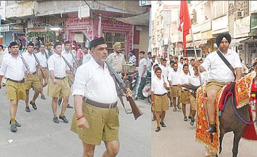 Armed RSS activists hold march in Barnala (Punjab) [Oct. 05]