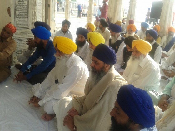 Representatives of Sikh organizations at Akal Takht Sahib (Oct. 31, 2014)