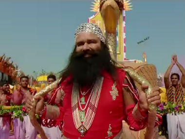 Screenshot from controversial godman's movie Messenger of God (MSG)