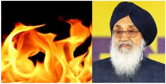 Women sets herself on fire out side Parkash Singh Badal's residence