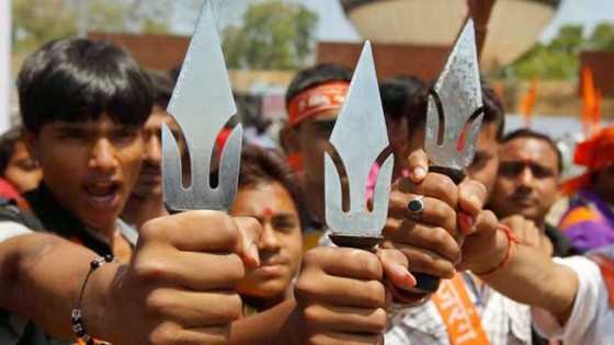 Activists from Bajrang Dal, an RSS subsidiary