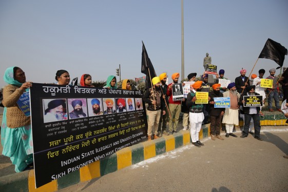 Another view of demonstration by Sikh Youth of Punjab