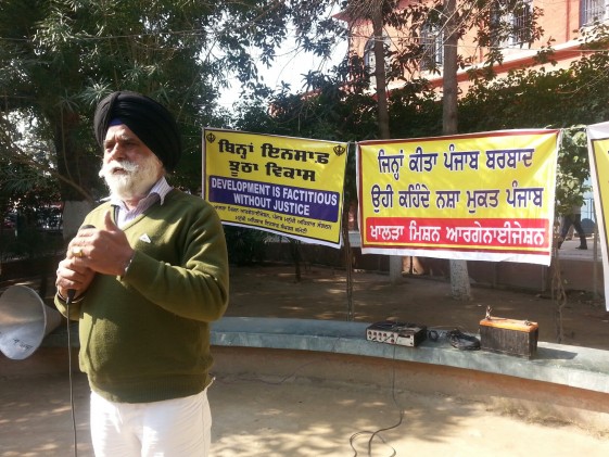Advocate Kirpal Singh addressing the gathering