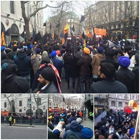 Sikh protest outside Indian High Commission in London