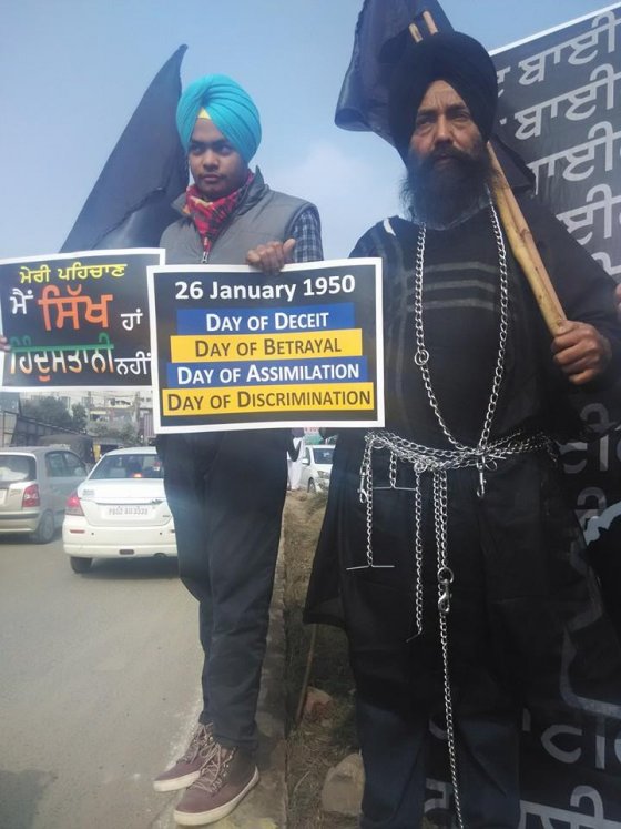 Sikh activists mark India's republic day as Black Day