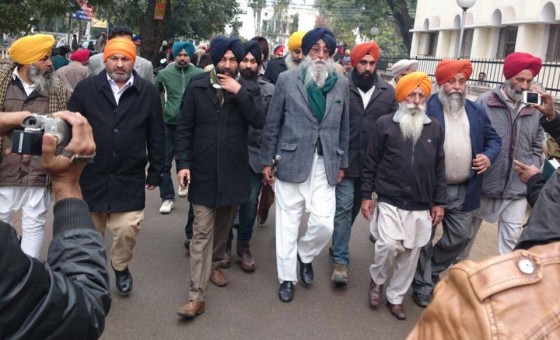 Simranjit Singh Mann and others in Patiala court complex