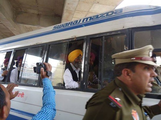 Jaspal Singh Heiran and others arrested by Jagraon police while they were taking out Vangar March on Feb. 28