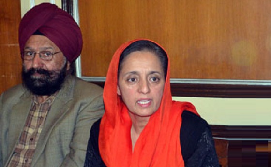 Bibi Sarvinder Kaur (R) and Dr. Gurdarshan Singh Dhillon (L)