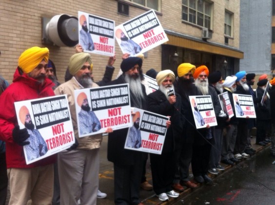 Sikhs protested outside Thai Consulate in New York, USA