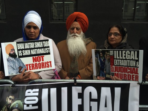 Sikhs protested outside Thai Consulate in London, UK