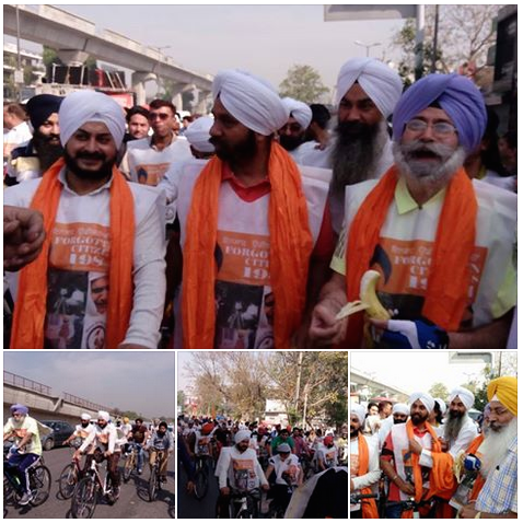 AAP leader HS Phoolka leads Cycle rally seeking justice for victims of November 1984