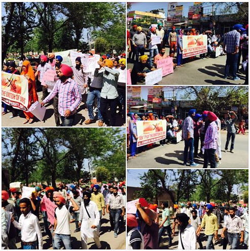 Punjabi University students hold massive protest against Nanak Shah Fakir Movie