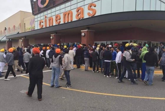 Sikhs protest outside Strawberry Hills Cinemas at Surrey against screening of controversial Nanak Shah Fakir film