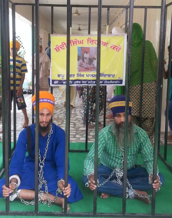 Two Sikhs depict the plight of Sikh political prisoners jail in India even after serving minimum mandatory terms of their sentences 