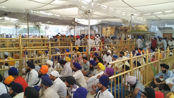 A view of Sikh sangat's gathering at Akal Takht Sahib [ June 06, 2015]