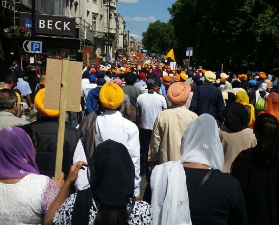 A view of Ghallughara remembrance march in London [June 07, 2015]