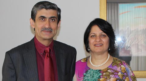 Ravi Thapar and his wife [File Photo]