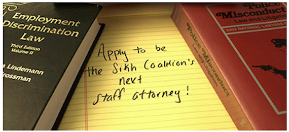 Apply to the Sikh Coalition's next staff attorney