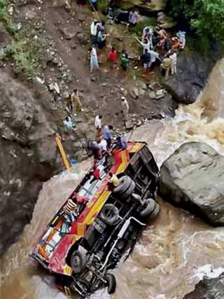Ill-fated bus that fell into river