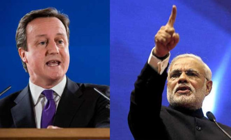 David Cameron (L), Narendra Modi (R) [File Photos]