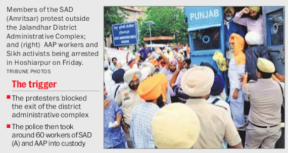 Mann Dal, AAP workers arrested