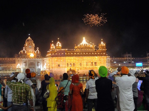 Another view of fireworks at Darbar Sahib