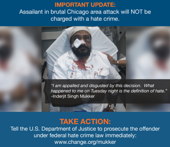 Sikh Coalition calls for action to ensure hate crime charges in Chicago attack on Interjit Singh