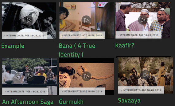 Thumbnails of Top viewed movies in SikhNet Online Youth Festival
