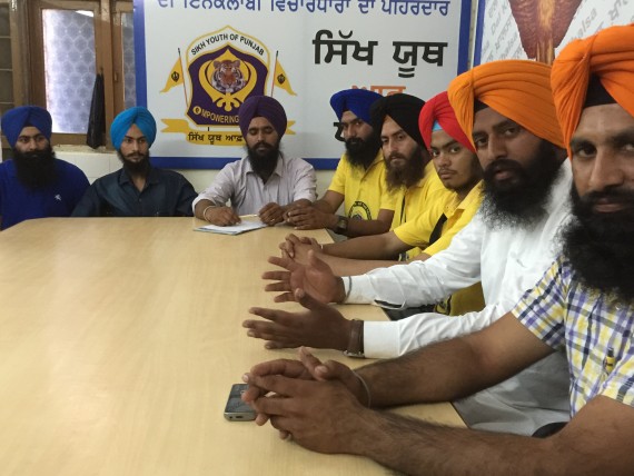Paramjit Singh Tanda while Chairing a meeting with other youth leaders