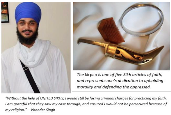 Varinder Singh Kirpan Issue United Sikhs USA