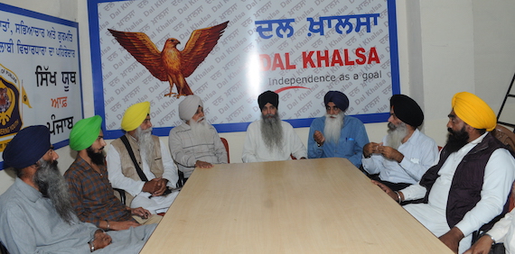 A view of joint meeting of Dal Khalsa and Akali Dal Panch Pardhani