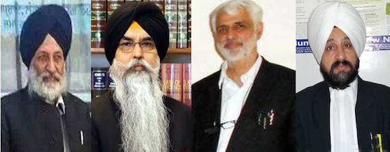 L to R: Advocate Amar Singh Chahal, Navkiran Singh, Rajwinder Singh Bains and another [File Photos]