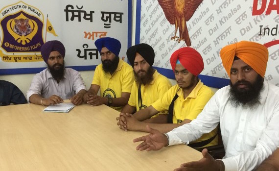 Sikh Youth of Punjab leaders addressing the media