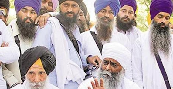Sikh pracharaks addressing media persons