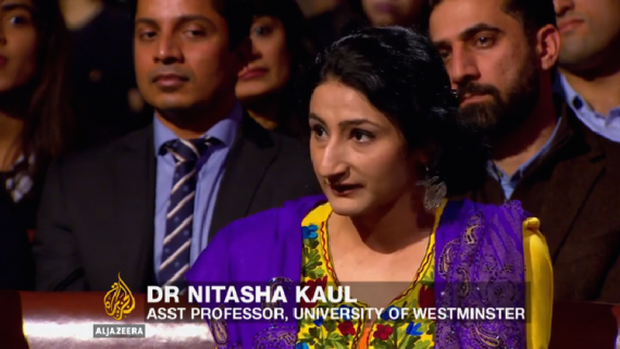 Dr. Nitasha Kaul | Photo Courtesy: Al Jazeera 