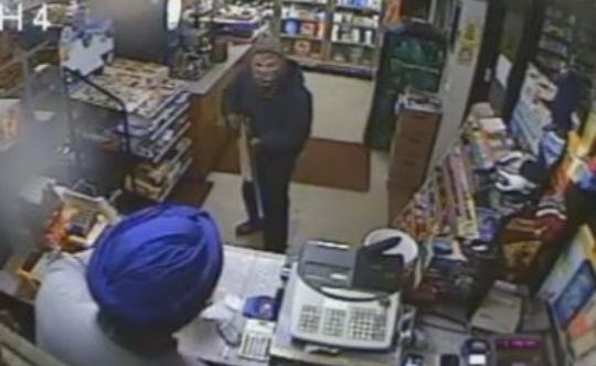 Police are seeking a suspect in a Hyde Park gas station robbery. (Photo- Screen shot: State police video)