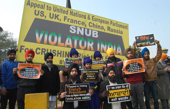 Dal Khalsa and Sikh Youth of Punjab holds protest