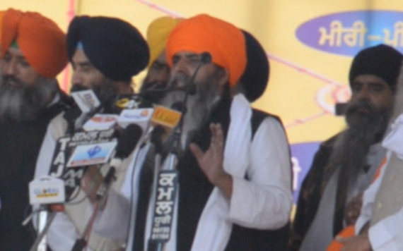 Bhai Mohkam Singh during the Sarbat Khalsa 2015 [File Photo]