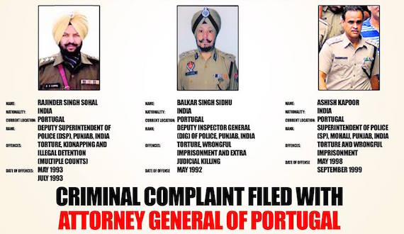 Criminal Complaint filed against Punjab police officers in Portugal | Photo Source: Sikhs For Justice